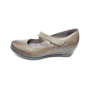 Dansko Loralie Mary Jane Bronze Leather Wedge Closed Toe Womens EUR 40 US 9.5-10